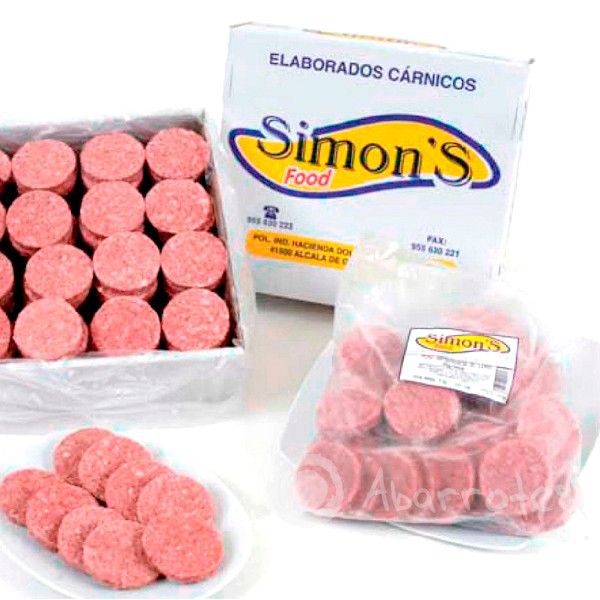 MINI HAMBURG. VACA/BUEY SIMONS 4X1KG