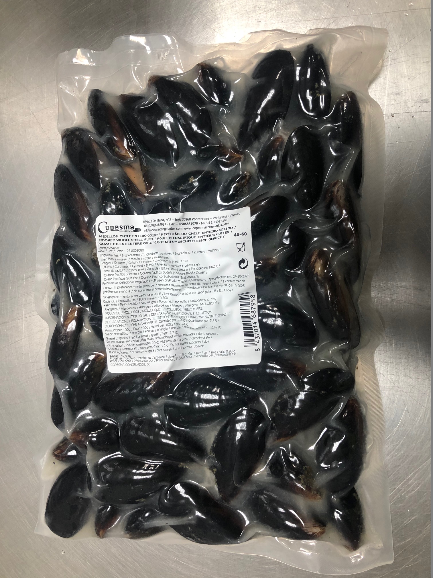 MEJILLON ENTERO 40/60 "COPESMA" 5X1KG