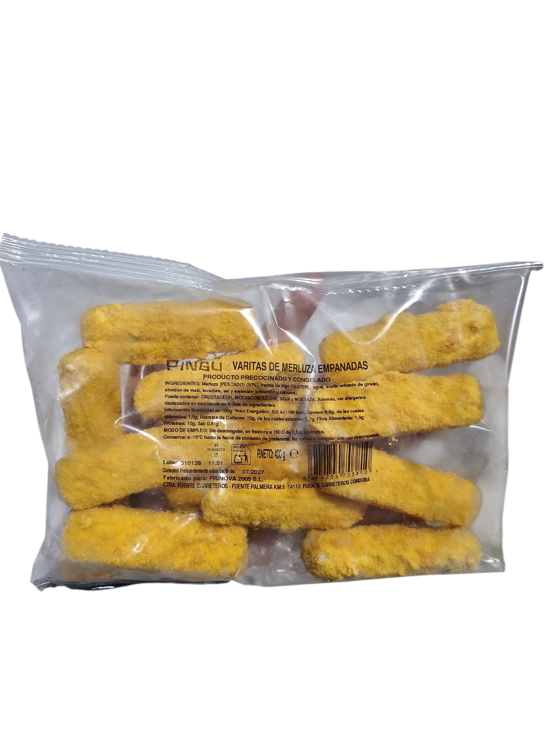 VARITAS MERLUZA EMPANADA PNG 15X400GR