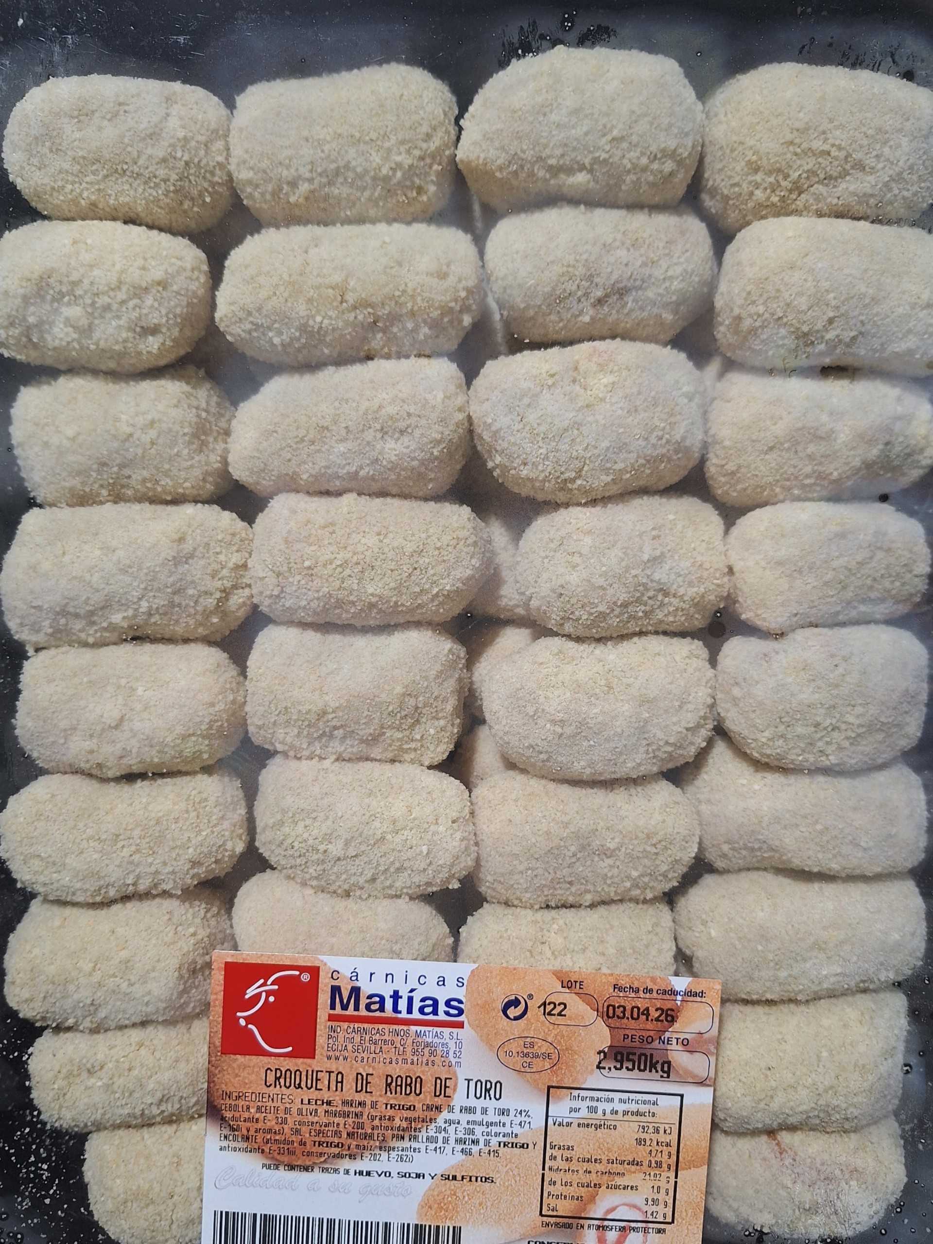 CROQUETA RABO TORO "MATIAS" KG