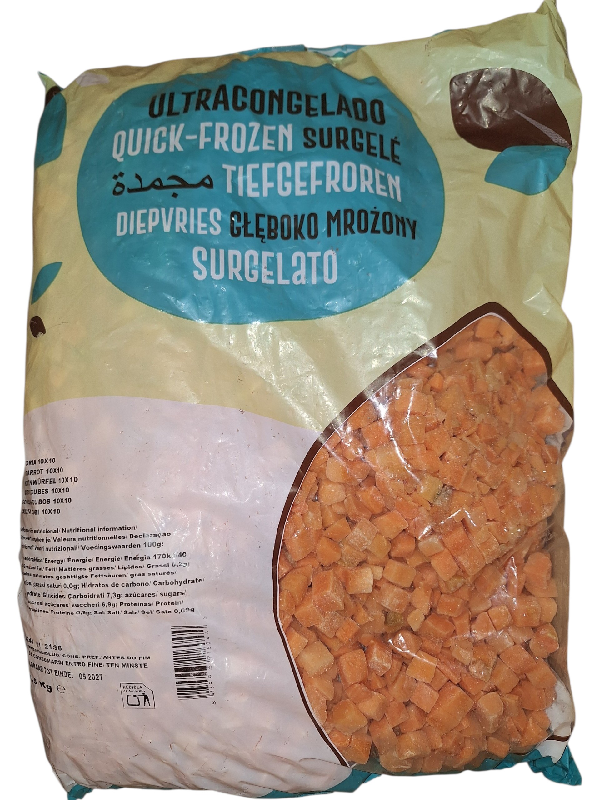 ZANAHORIA DADO 10X10 GENERICA JV 4X2.5KG