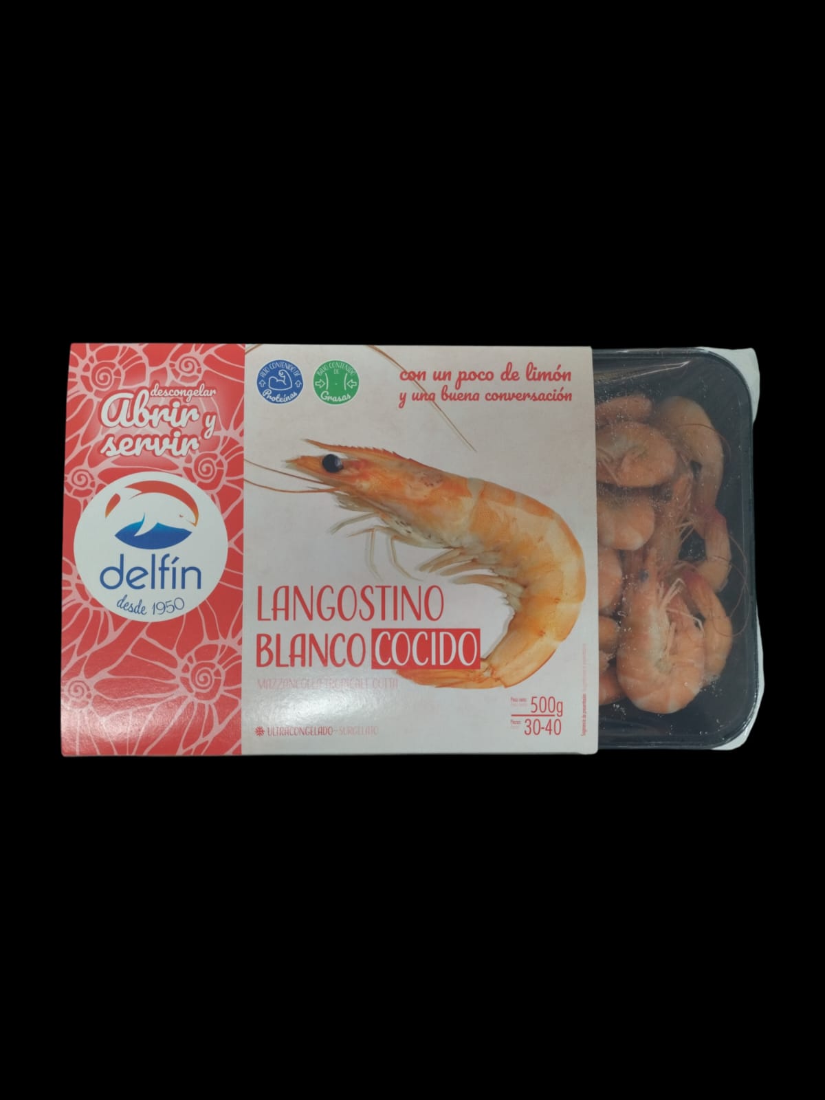 LANGOSTINO COCIDO "DELFIN" 30/40 8X500GR