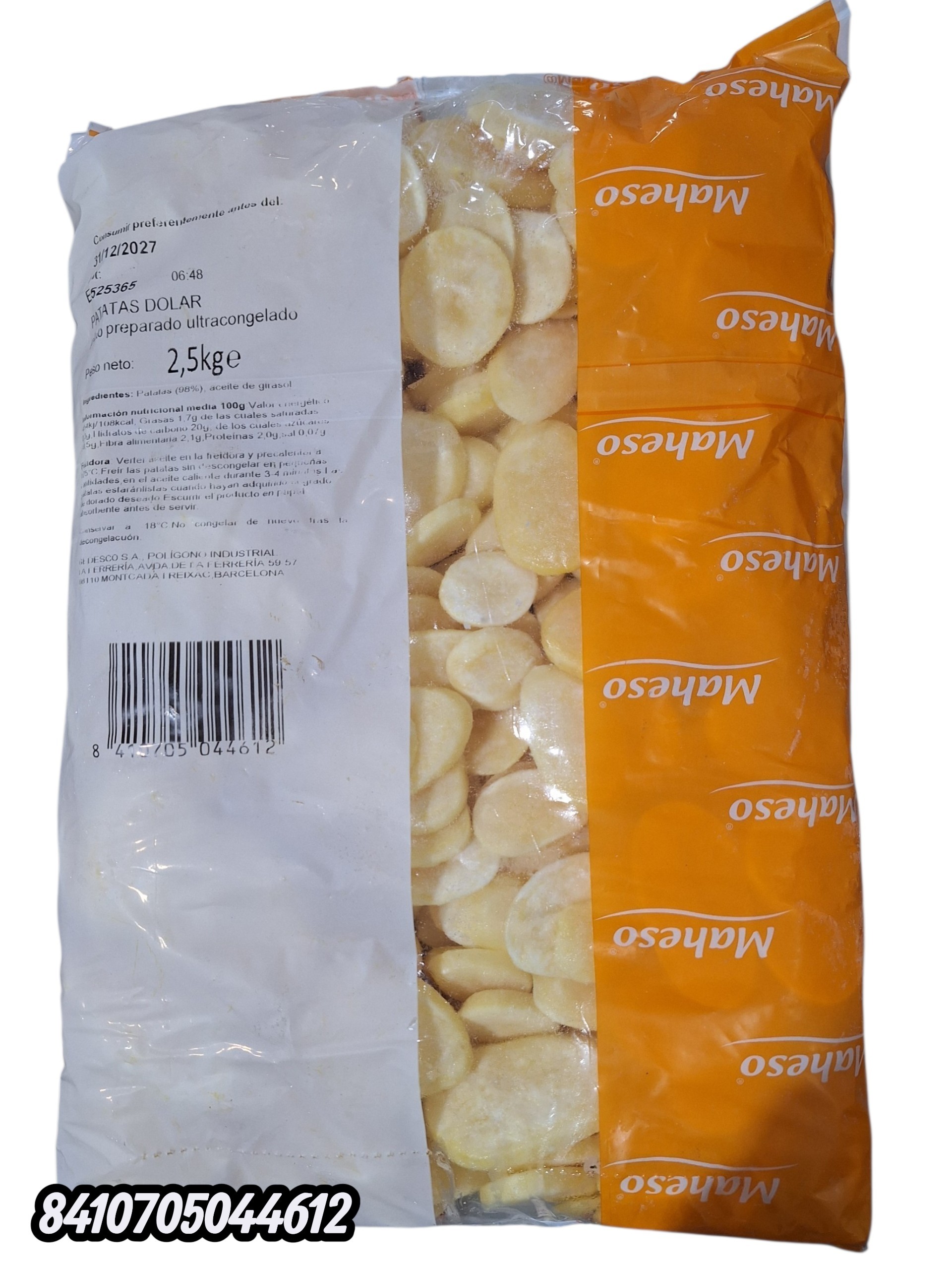 PATATA DOLLAR "MAHESO" 4X2.5KG