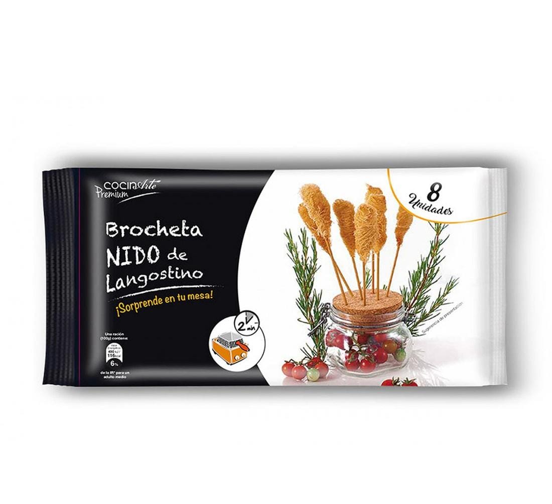 BROCHETA NIDO LANGOSTINO 8UND 12X104GR - COCINARTE