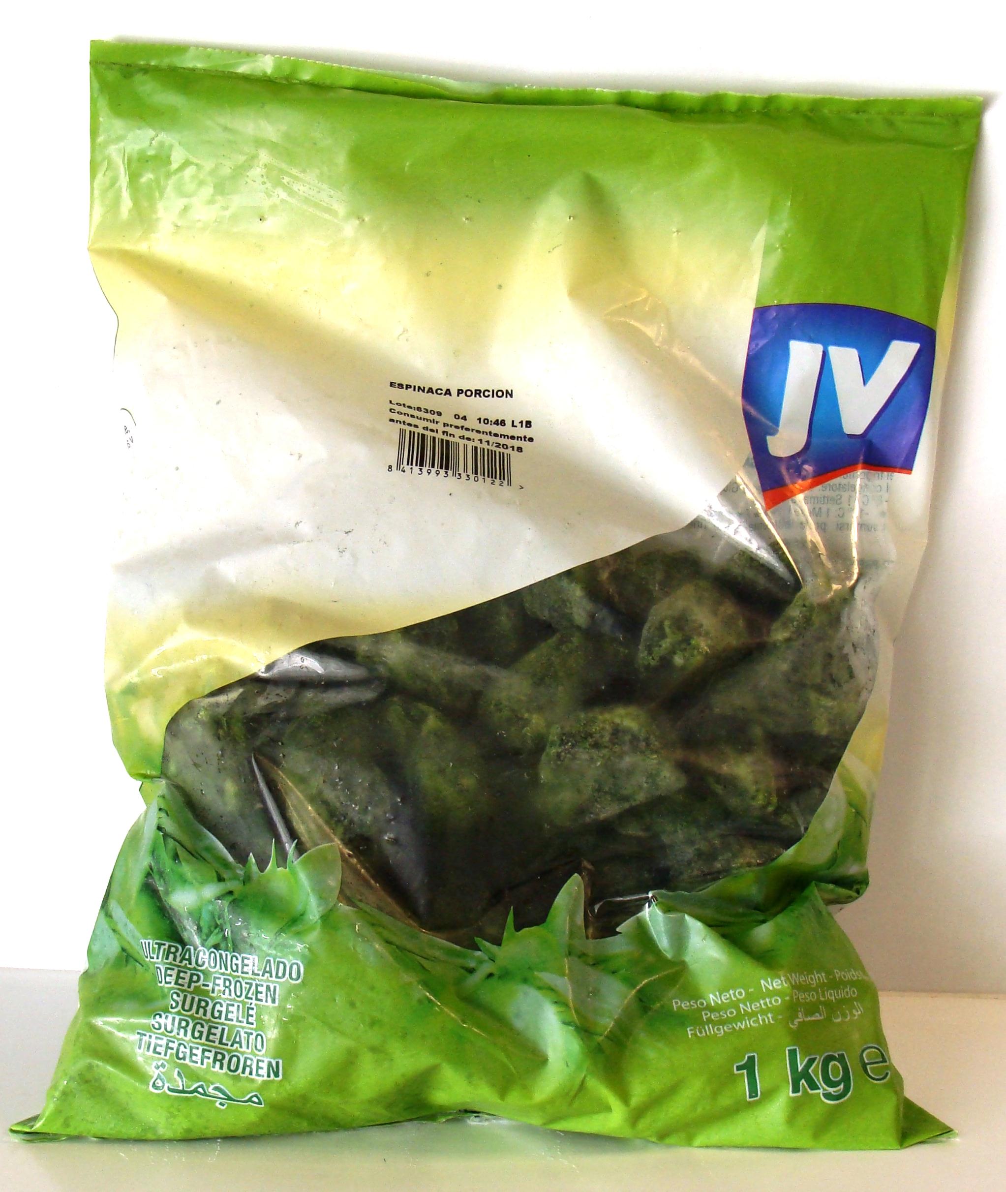 ESPINACA PORCIONES JV 10*1KG **.