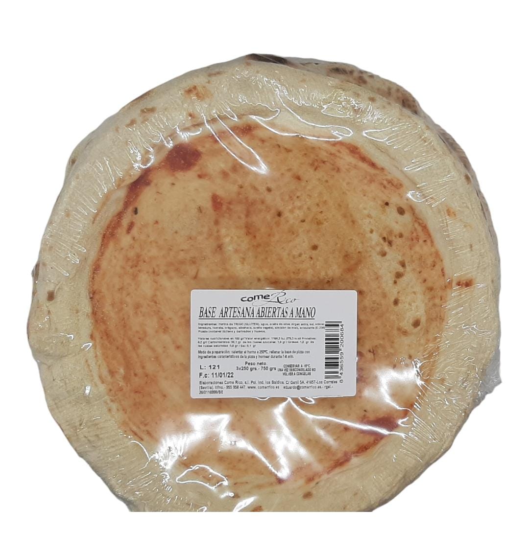 BASE PIZZA "ARTESANA" CR 250GR 3X3UND