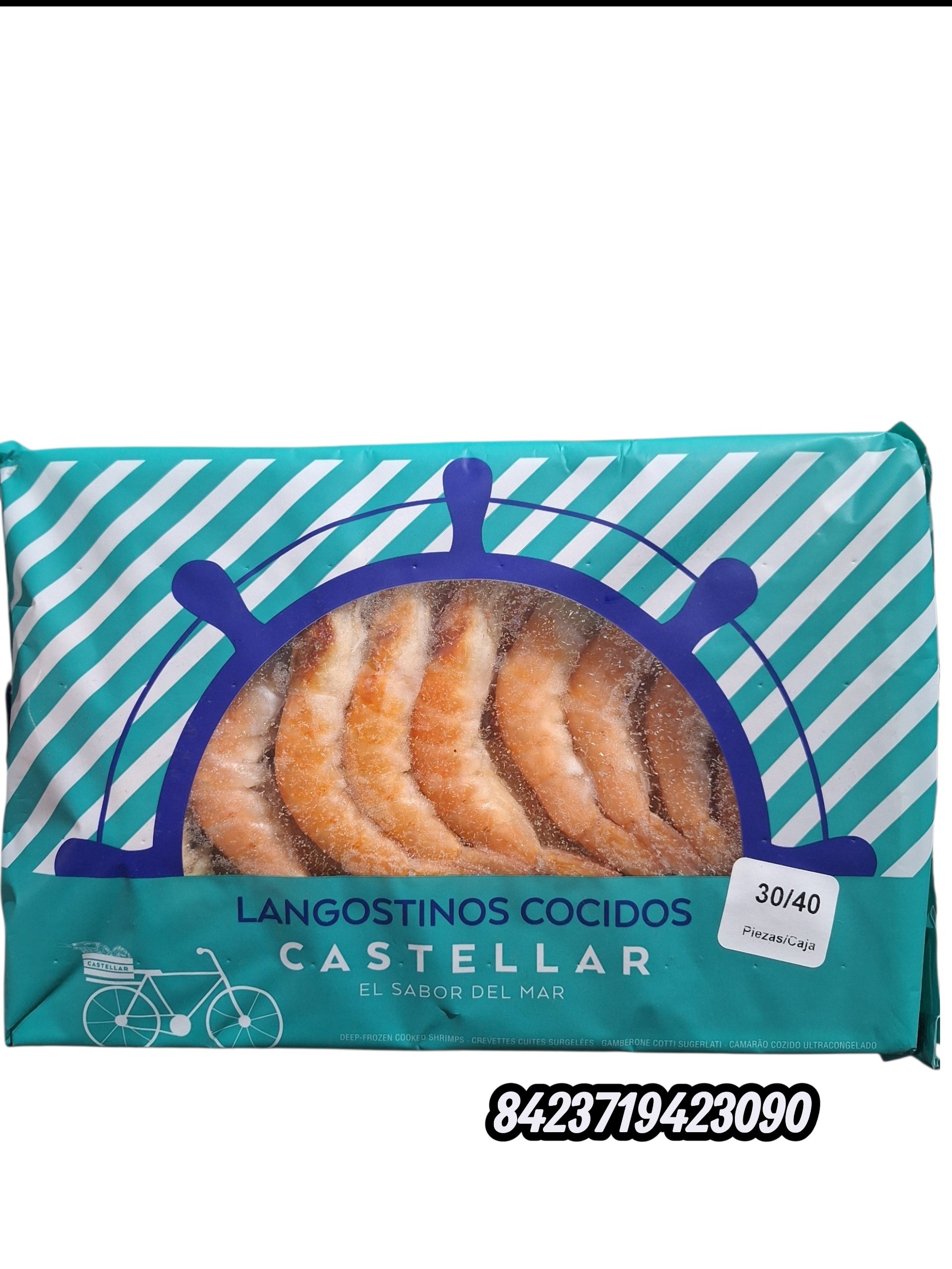 LANGOSTINO  COCIDO AZ 30/40 12X800GR