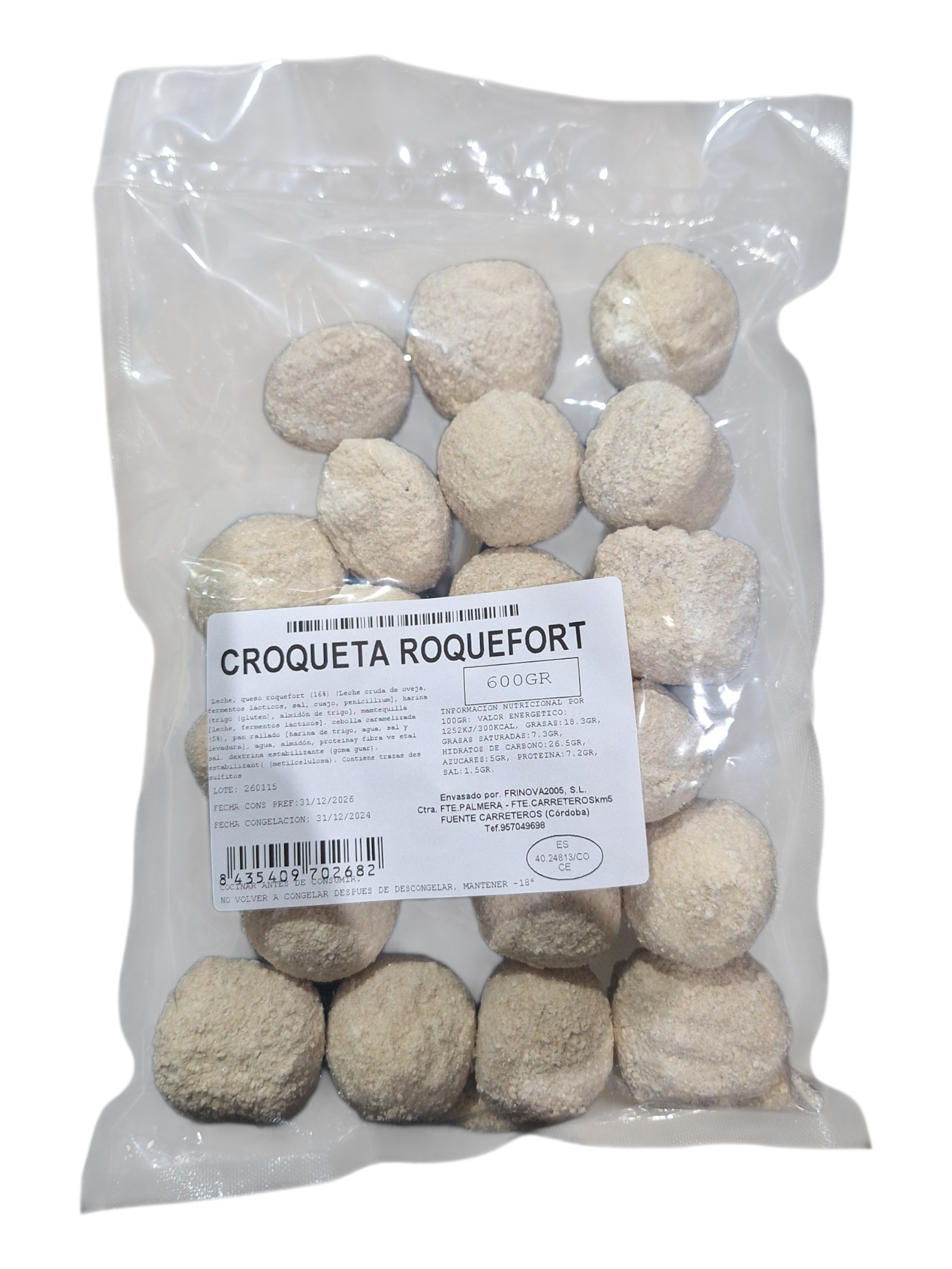 CROQUETA ROQUEFORT PNG 8X600GR