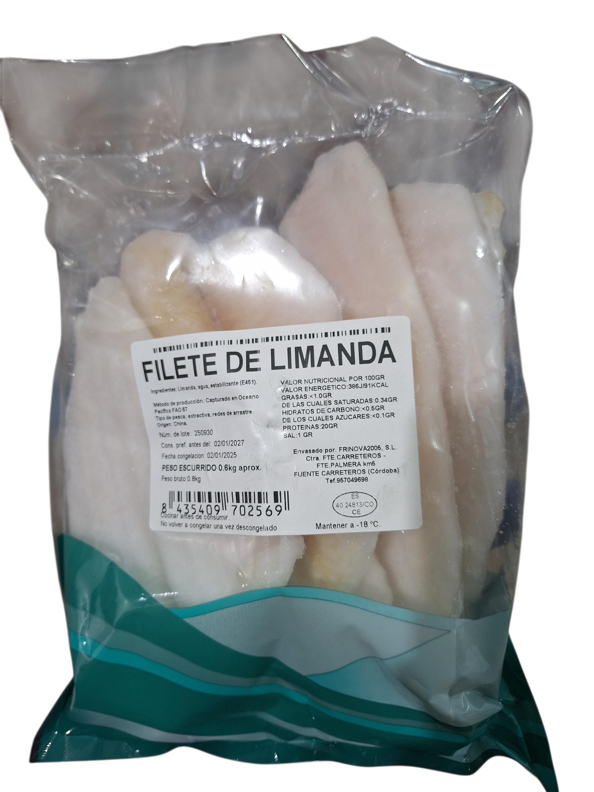 FILETE LIMANDA S/ESP "PNG" 6X800GR