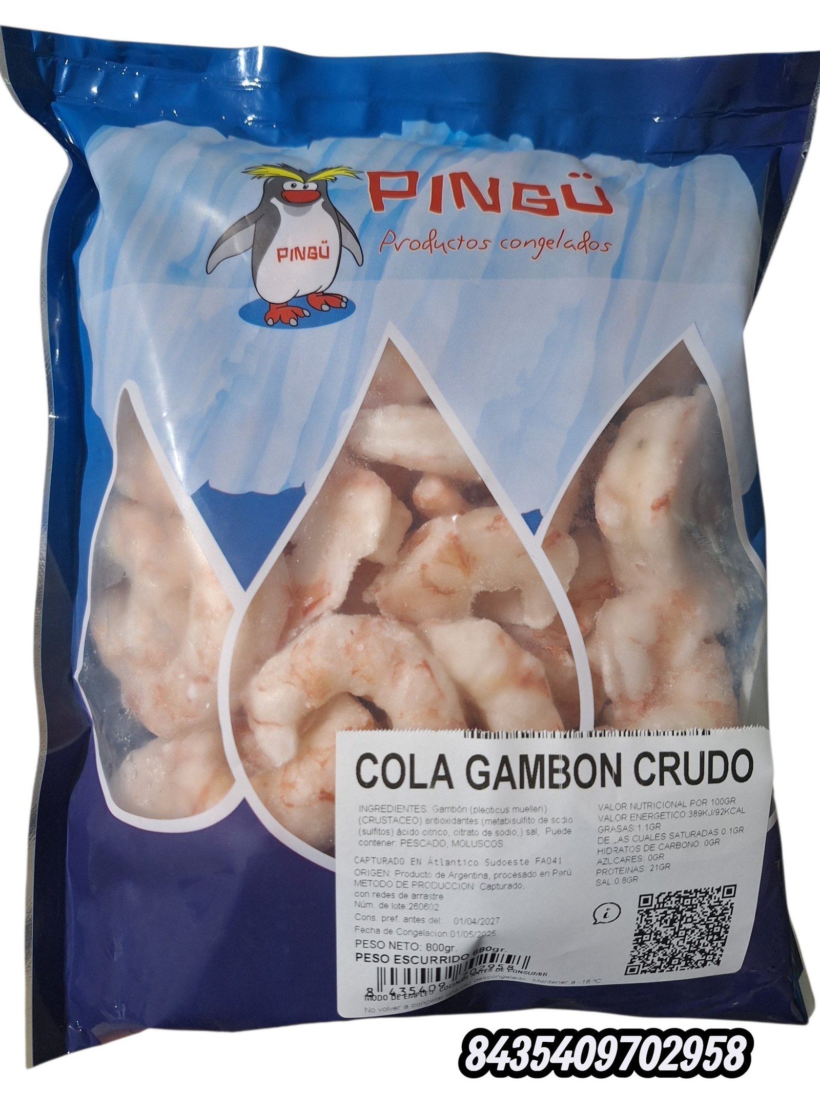 COLA GAMBON CRUDO PNG 6X800GR